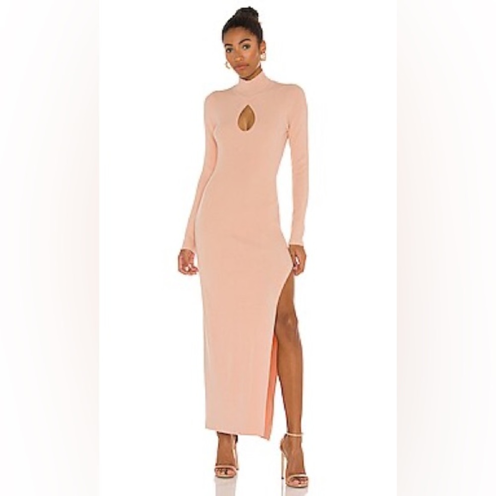 Lovers and Friends Tami Keyhole Dress in Nude